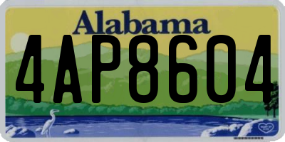 AL license plate 4AP8604