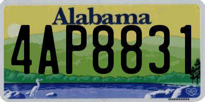 AL license plate 4AP8831