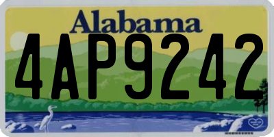 AL license plate 4AP9242