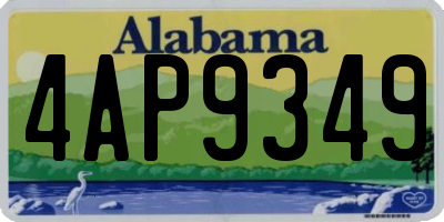 AL license plate 4AP9349