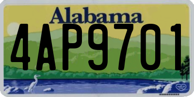 AL license plate 4AP9701