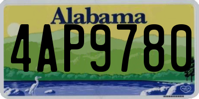 AL license plate 4AP9780