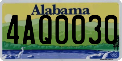 AL license plate 4AQ0030