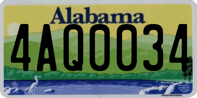 AL license plate 4AQ0034