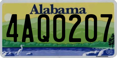AL license plate 4AQ0207
