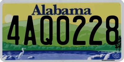 AL license plate 4AQ0228