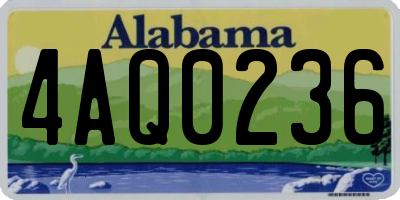 AL license plate 4AQ0236