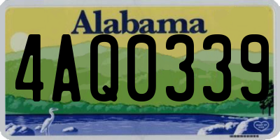 AL license plate 4AQ0339
