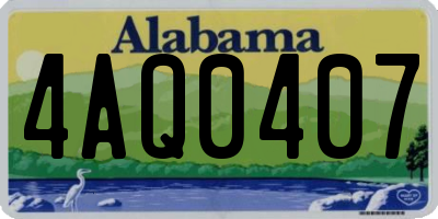 AL license plate 4AQ0407