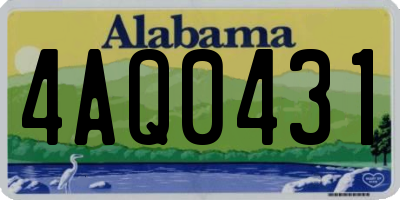 AL license plate 4AQ0431