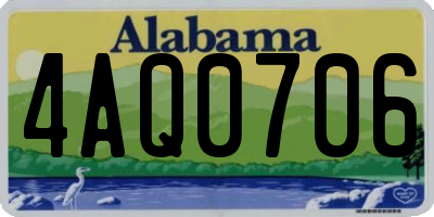 AL license plate 4AQ0706