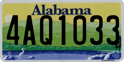 AL license plate 4AQ1033