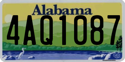 AL license plate 4AQ1087