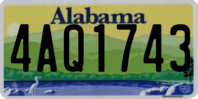 AL license plate 4AQ1743