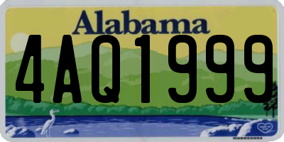AL license plate 4AQ1999