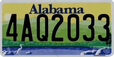 AL license plate 4AQ2033