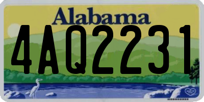 AL license plate 4AQ2231