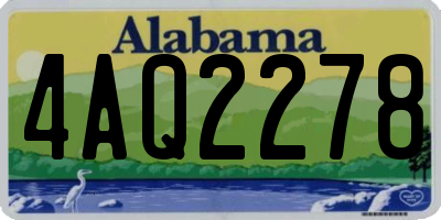 AL license plate 4AQ2278