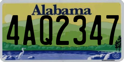 AL license plate 4AQ2347