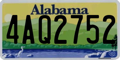 AL license plate 4AQ2752