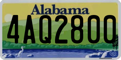 AL license plate 4AQ2800