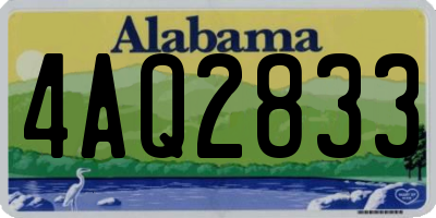 AL license plate 4AQ2833