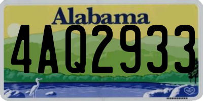 AL license plate 4AQ2933