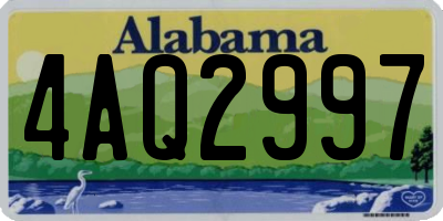 AL license plate 4AQ2997