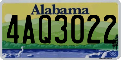 AL license plate 4AQ3022