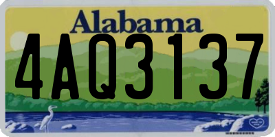 AL license plate 4AQ3137