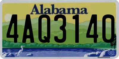 AL license plate 4AQ3140