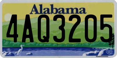 AL license plate 4AQ3205