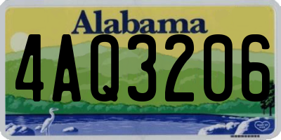 AL license plate 4AQ3206