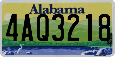 AL license plate 4AQ3218