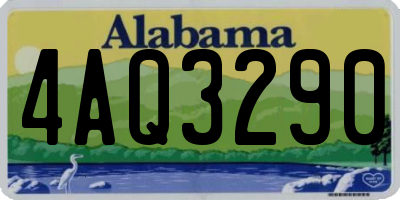 AL license plate 4AQ3290