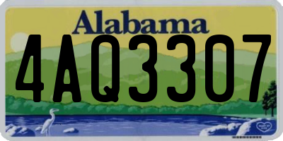 AL license plate 4AQ3307