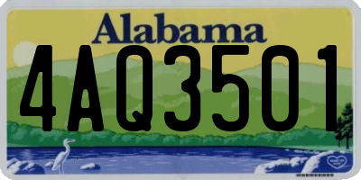 AL license plate 4AQ3501