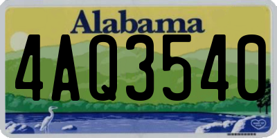 AL license plate 4AQ3540