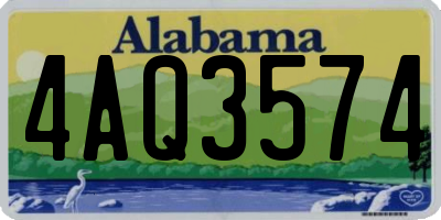 AL license plate 4AQ3574