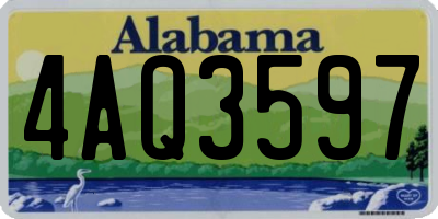 AL license plate 4AQ3597