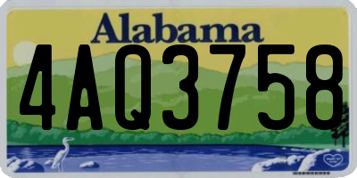 AL license plate 4AQ3758