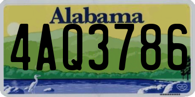 AL license plate 4AQ3786