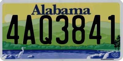 AL license plate 4AQ3841