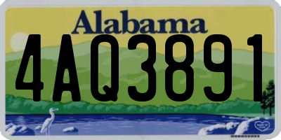 AL license plate 4AQ3891