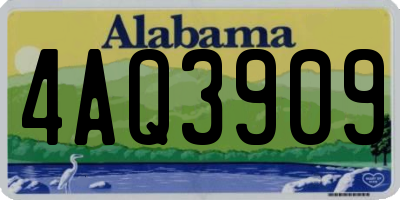 AL license plate 4AQ3909