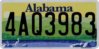 AL license plate 4AQ3983