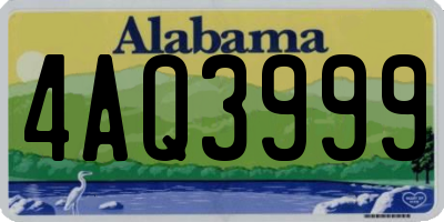 AL license plate 4AQ3999