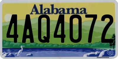 AL license plate 4AQ4072