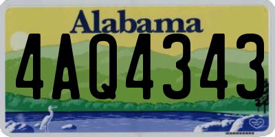 AL license plate 4AQ4343
