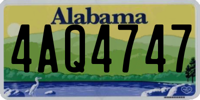 AL license plate 4AQ4747